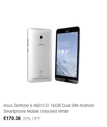 Смартфон Asus Zenfone на eBay