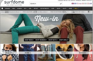 Surfdome - интернет-магазин одежды для активного отдыха