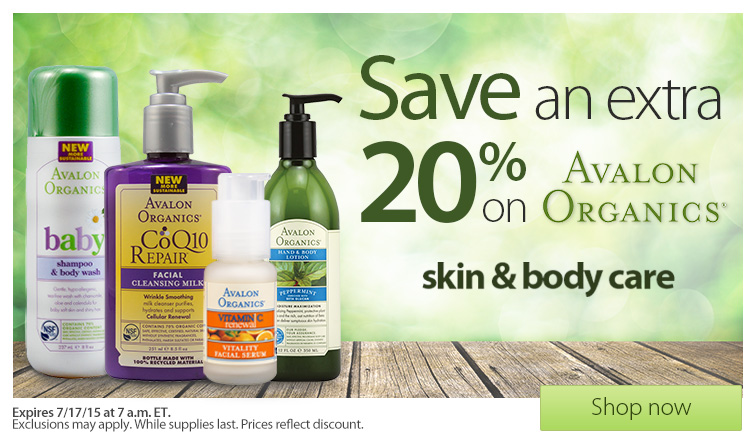 Avalon Organics в Vitacost