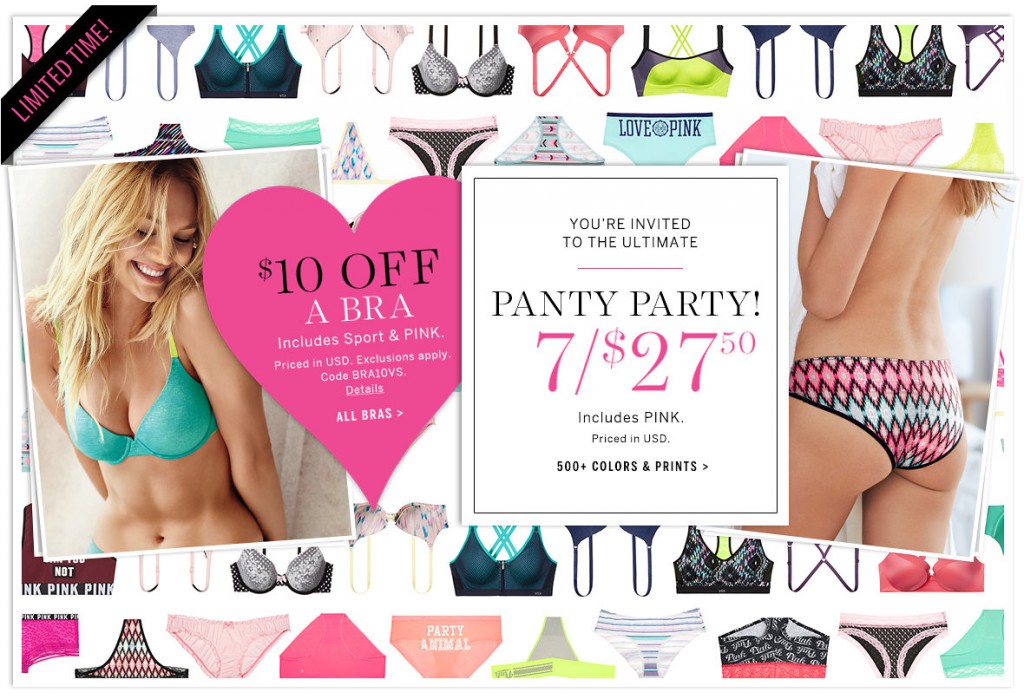 Акция от Victoria's Secret: 7 трусиков за $27,50!