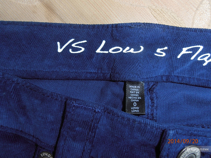 Продам новые синие вельветовые брючки Victoria`s Secret, размер 0, длина long. VS LOW FIVE FLAP-POCKET BOOTCUT PANT IN CORDUROY