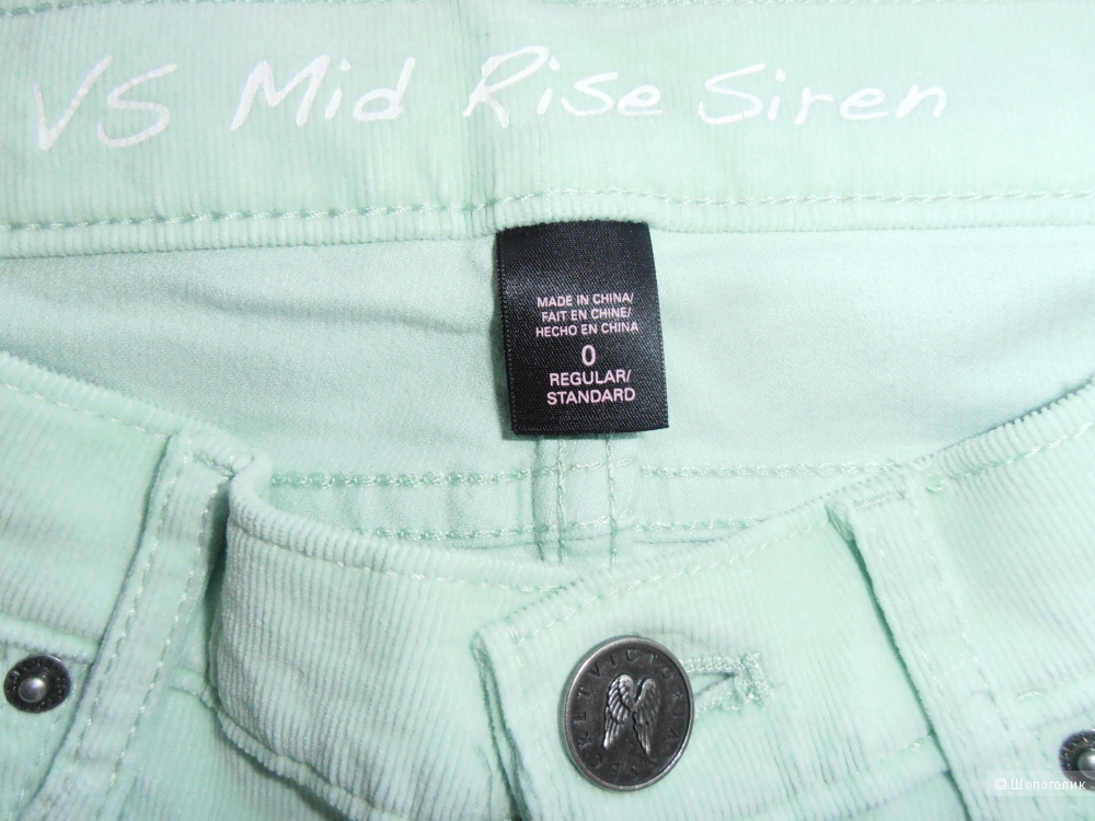 Продам новые вельветовые брючки Victoria`s Secret: CORDUROY MID-RISE SIREN. Мятного цвета, размер 0, длина Regular.