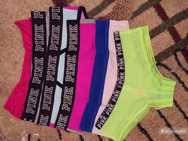 Трусики victorias secret Pink Logo Hipster Panty разноцветные трусики))