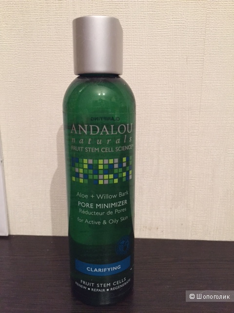 Тоник для кожи Andalou Naturals, Pore Minimizer, Aloe + Willow Bark, 6 fl oz (178 ml)