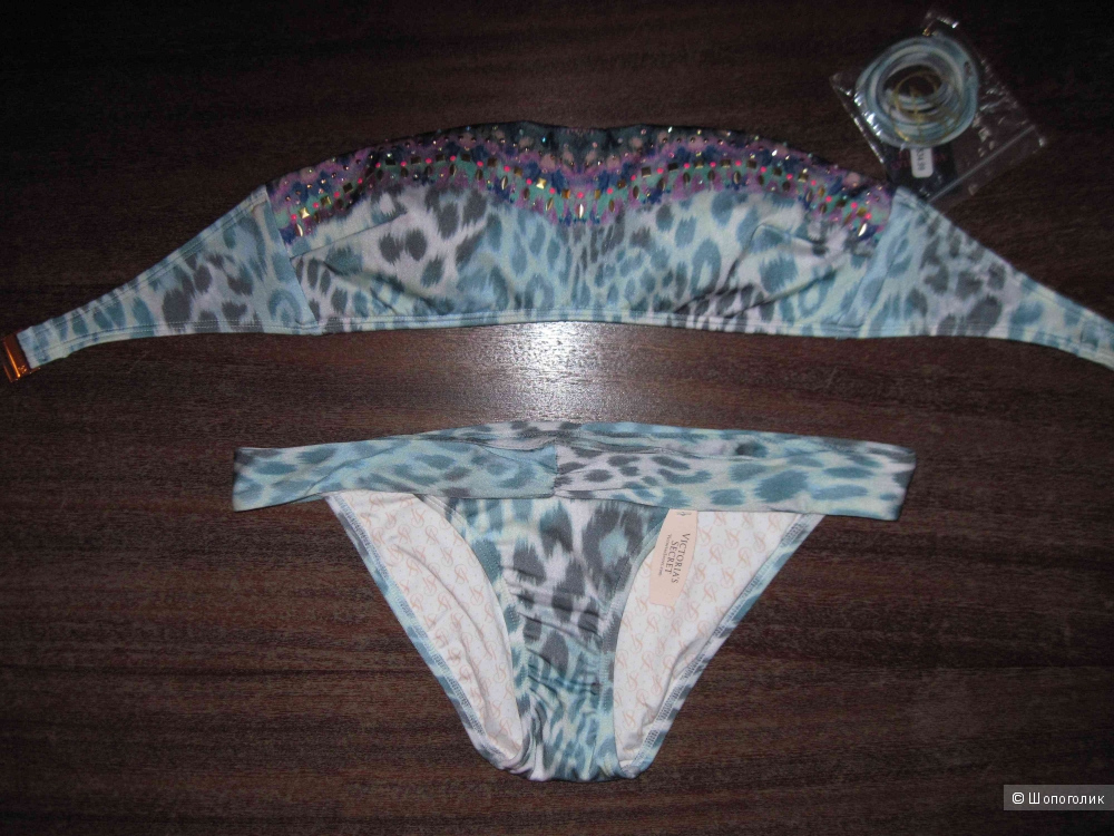 Новый купальник бандо со стразами Victoria's Secret оригинал, коллекция 2015, р.S-M, 1200 грн