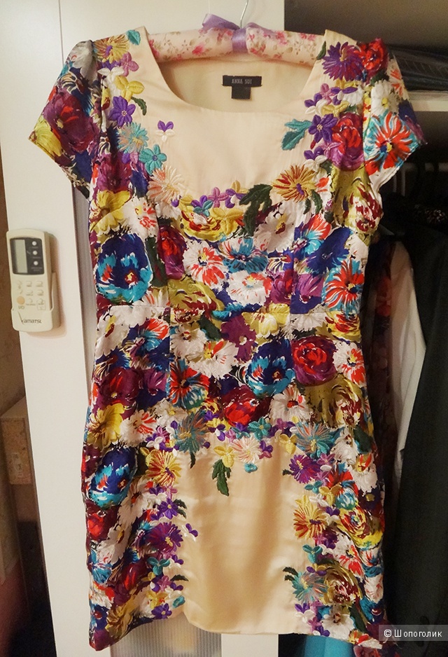 Красивое яркое платье с цветами Anna Sui (копия)