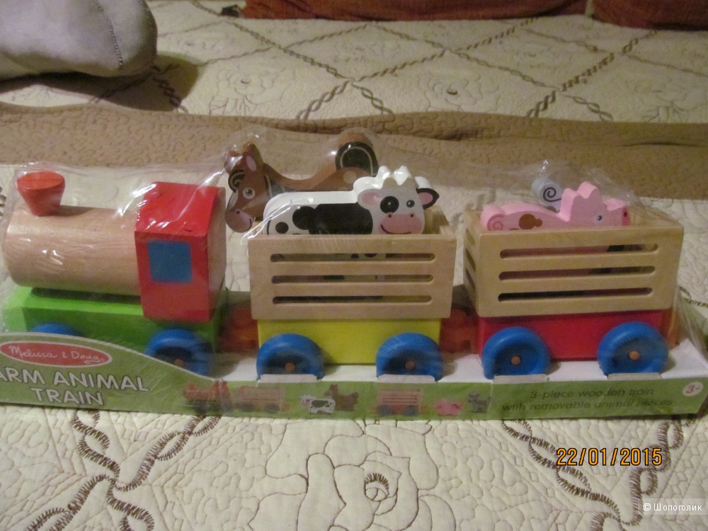 Поезд деревянный для малышей