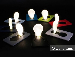 Компактный светильник-карточка в виде лампочки