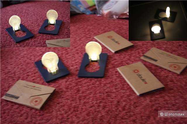 Компактный светильник-карточка в виде лампочки
