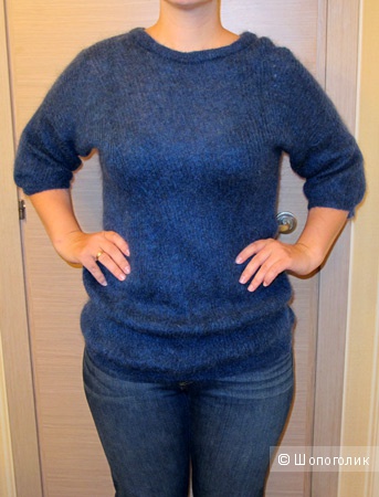 Темно-синий мохеровый свитер American Vintage, L