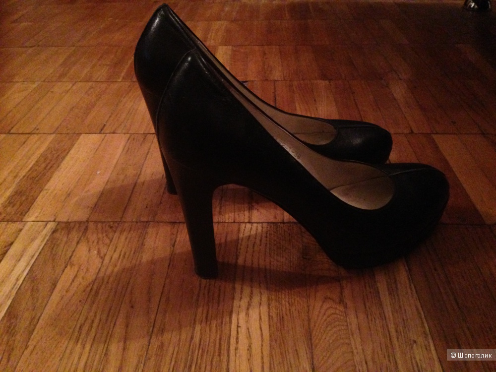 Туфли черные, натуральная кожа, размер 38