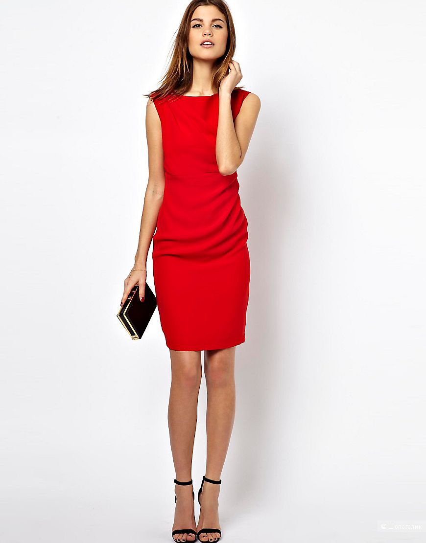 Красное платье-футляр A Wear