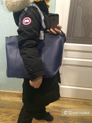 Новая кожаная сумка J.Crew цвета чернил с большого сейла в американском магазине