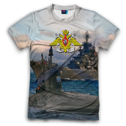 К Дню моряка-подводника!  Мужская футболка, размер М