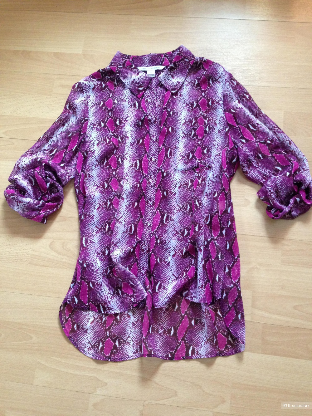 Новая блузка-рубашка DIANE VON FURSTENBERG размер 10 -48 рос. Натуральный шелк