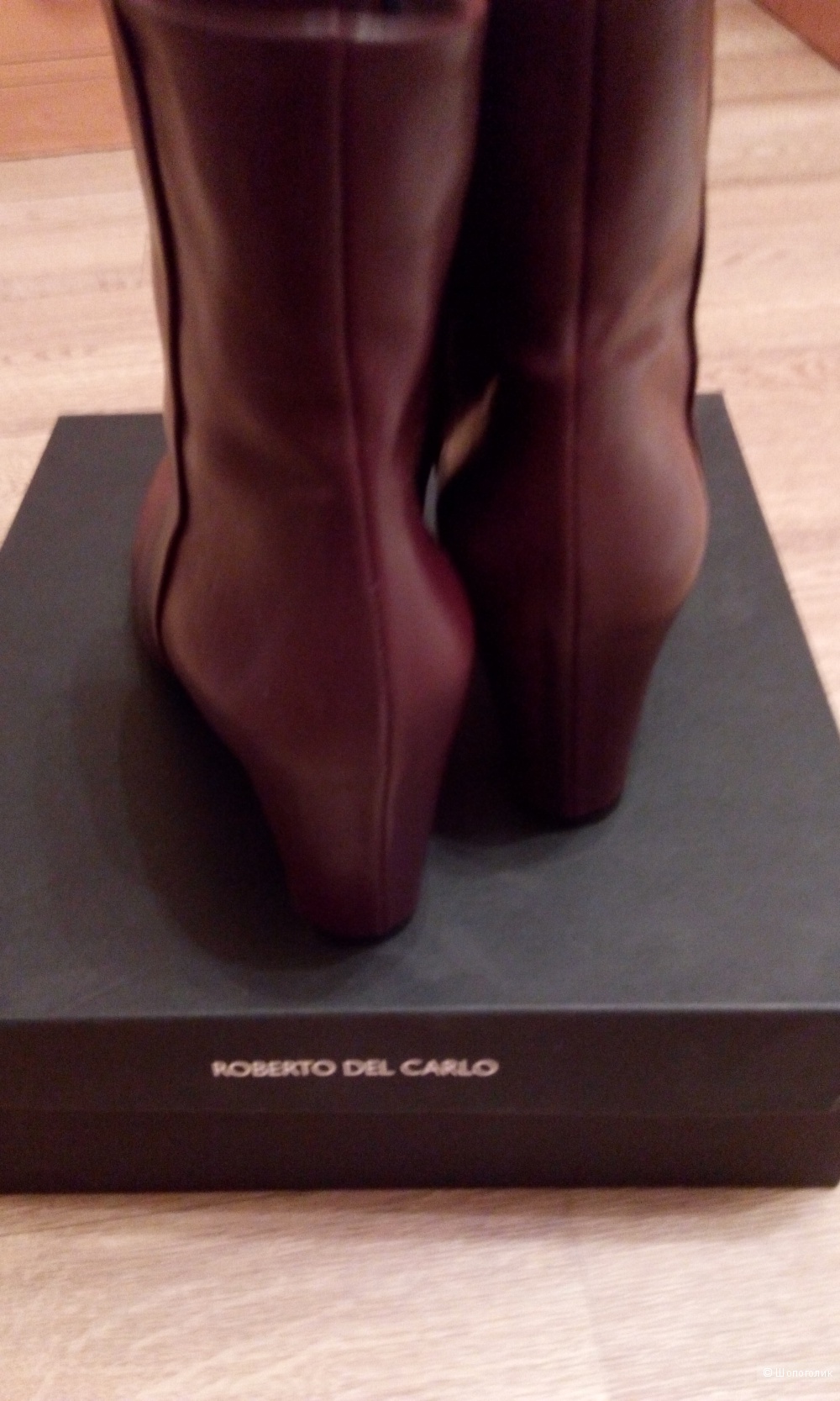 Ботинки ROBERTO DEL CARLO (красно-коричн.цвет), 39 размер (длина стопы 26 см.)
