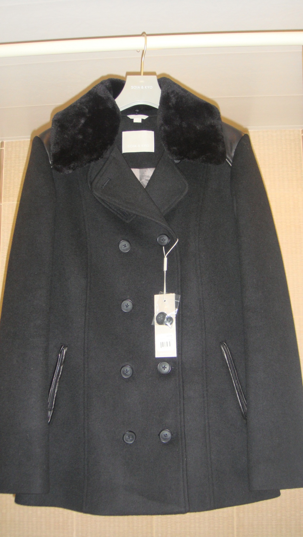 Новое пальто с натуральной кожей Soia&Kio Канада