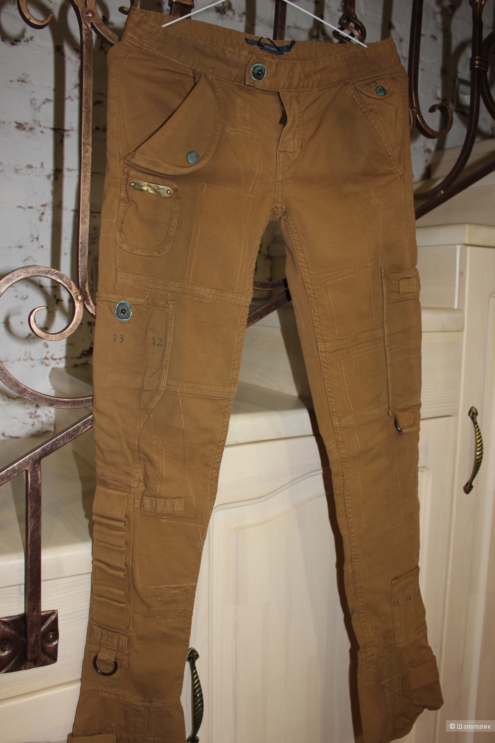 Джинсовые брюки Ralph Lauren р 26 (горчичного цвета)