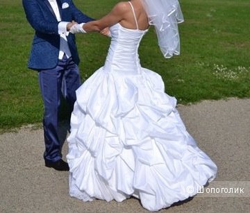 Свадебное платье на низкой посадке