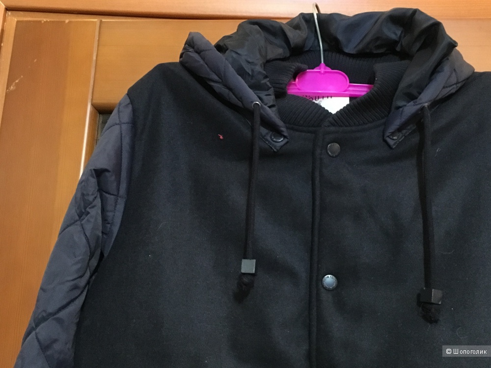 Мужская куртка-бомбер с капюшоном и стегаными рукавами Native Youth Hooded Bomber Jacket - Blue / L