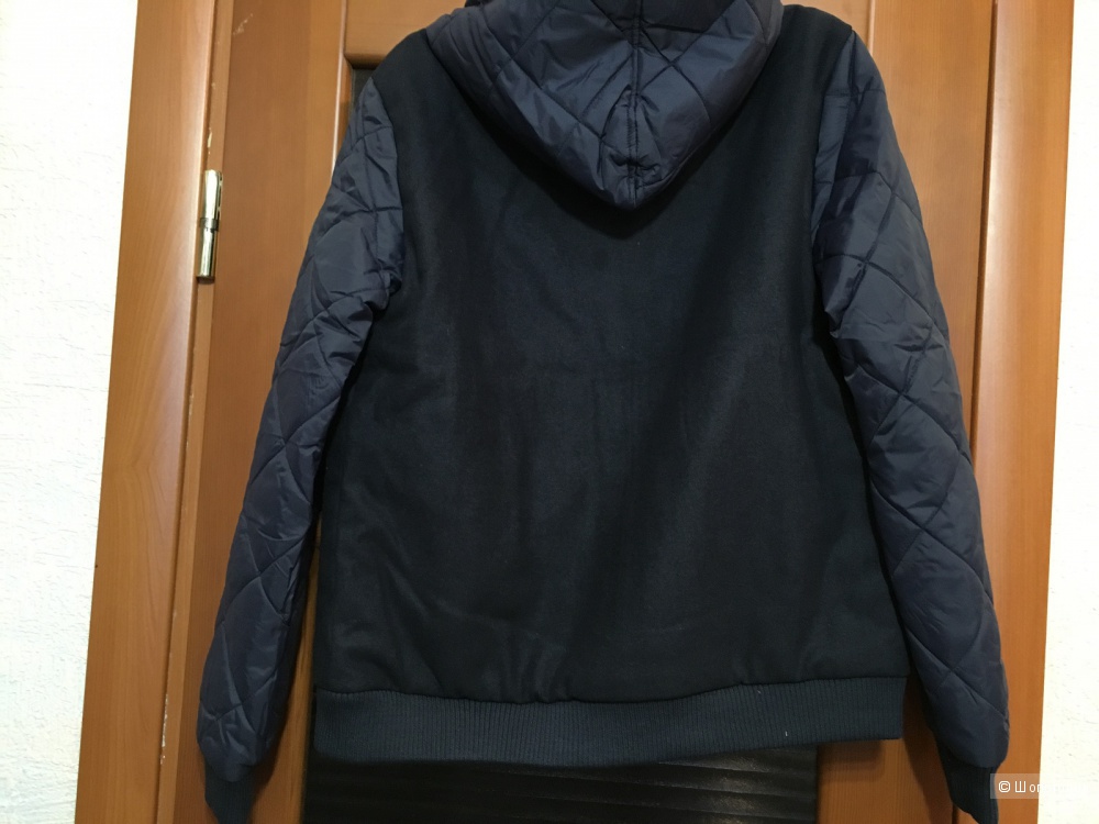 Мужская куртка-бомбер с капюшоном и стегаными рукавами Native Youth Hooded Bomber Jacket - Blue / L