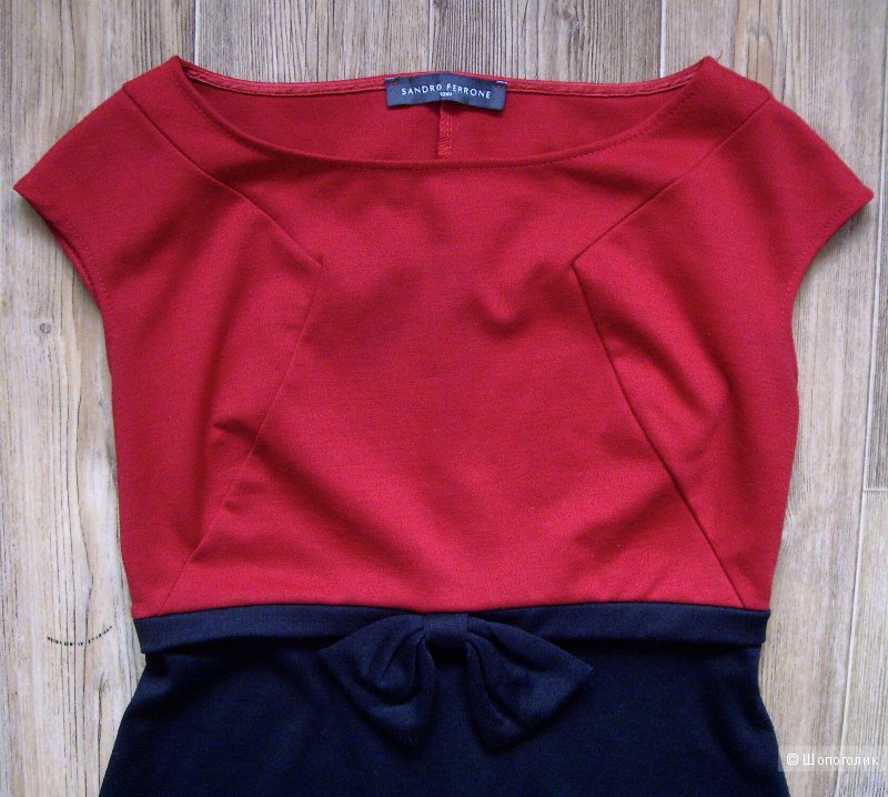 Платье 44-46 красно-синее,трикотаж sandro ferrone