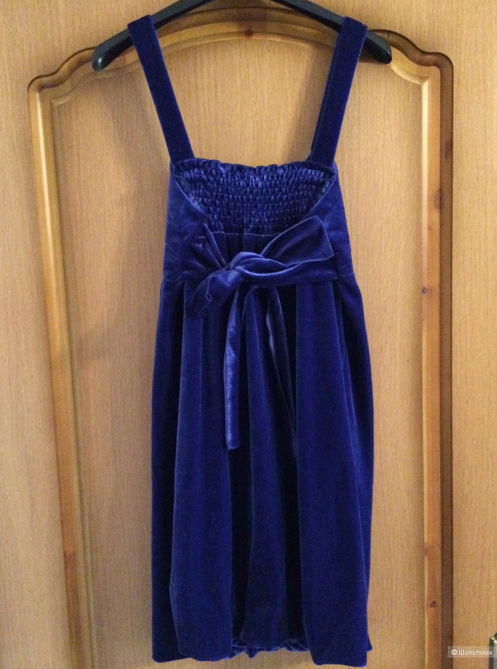 Синее платье с низом колокольчик, XS/S