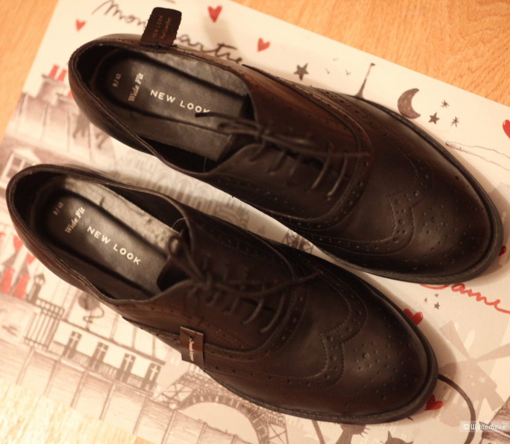 Новые кожаные туфли-броги New Look р-р UK9 (42/43)