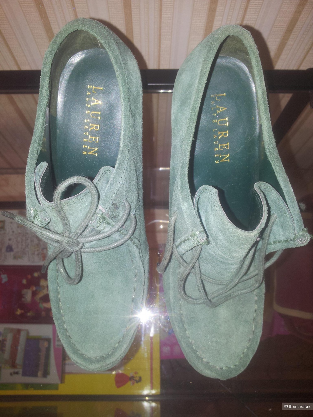 Замшевые ботинки Ralph Lauren