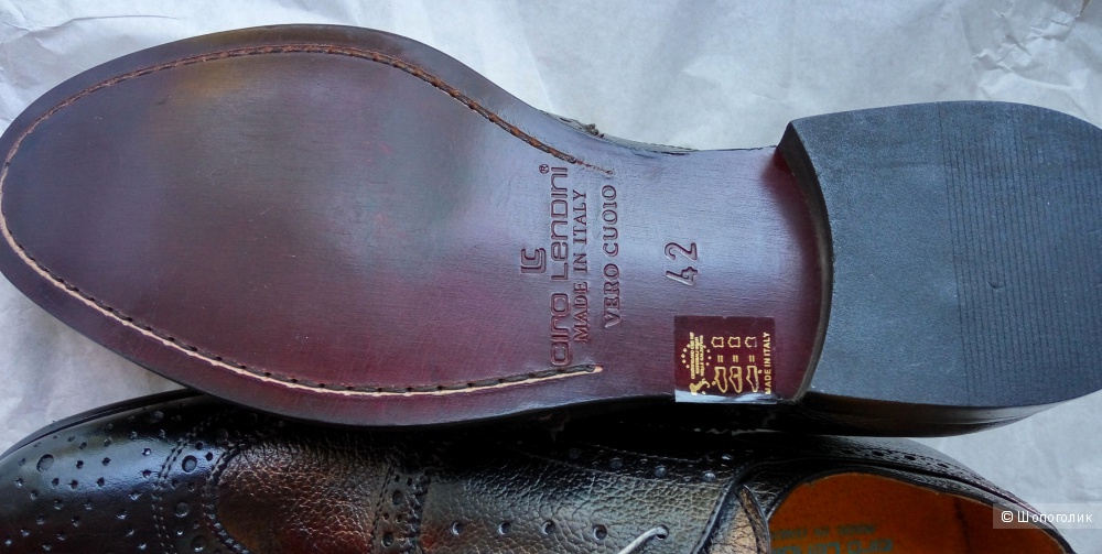 Новые мужские туфли-броги CIRO LENDINI из натуральной кожи