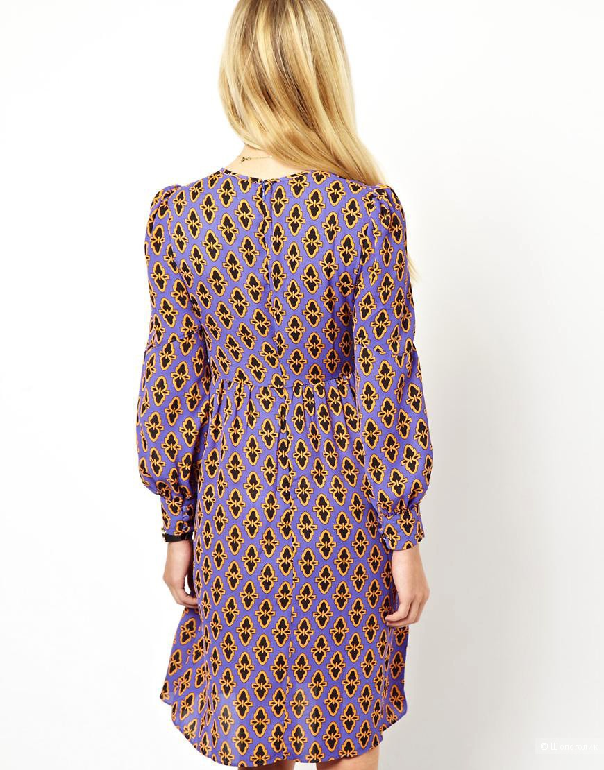 Новое платье миди с геометрическим принтом эксклюзивно для ASOS PETITE размера UK4