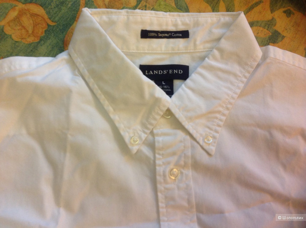 Мужские рубашки магазин Landsend 100%хлопок пазмер 16-16,5, Large, на наш 41-42 ворот, новые