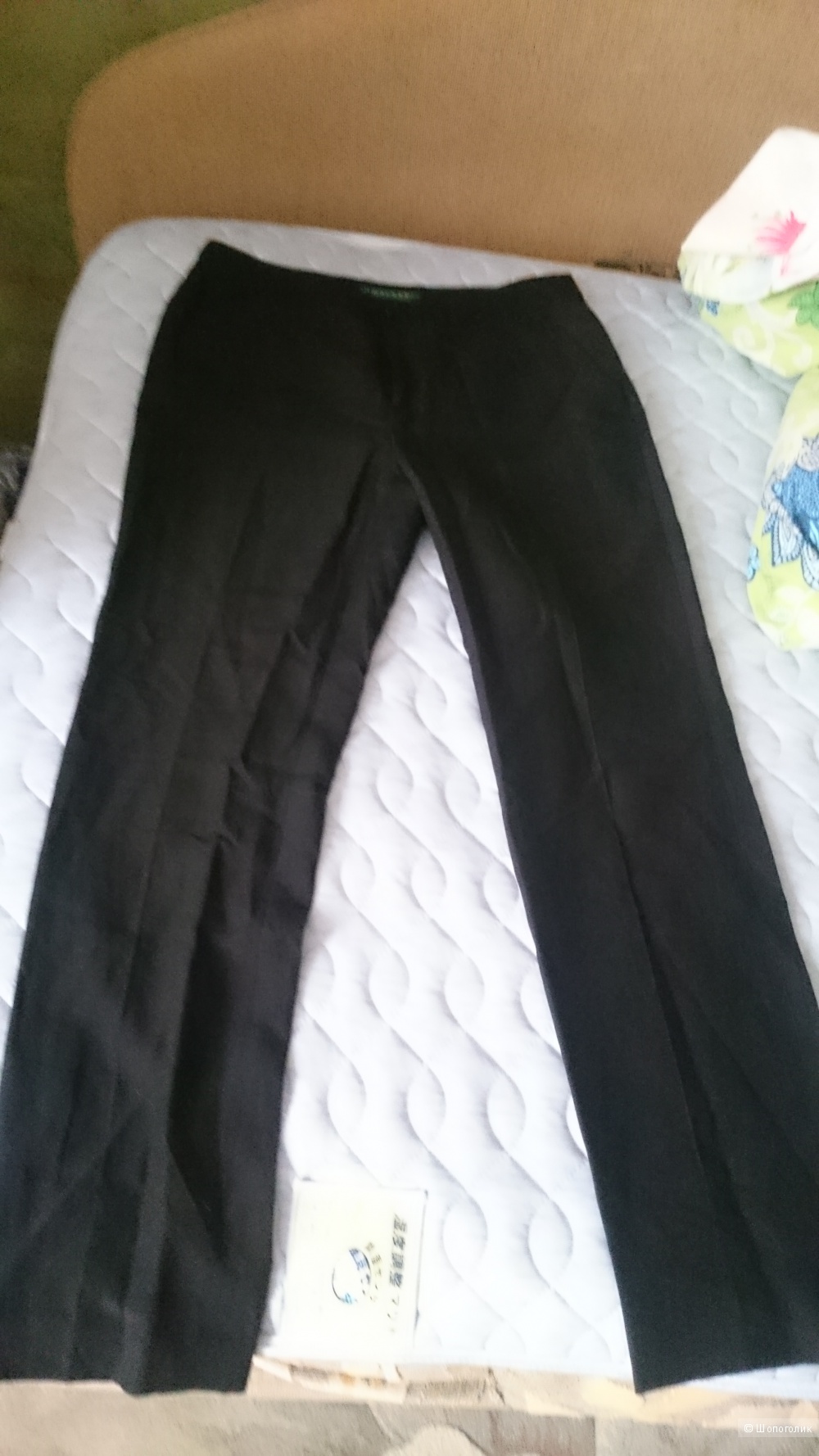 Lauren Ralph Lauren Женские черные шелк+лен брюки 2