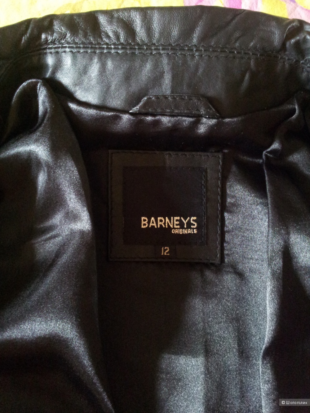 Кожаная куртка с замшевыми рукавами Barneys Originals UK12 новая