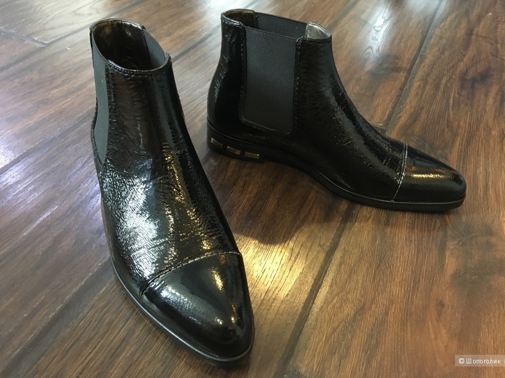 Ботинки челси LANVIN, черные, размер 38.5 (Европейский Размер)