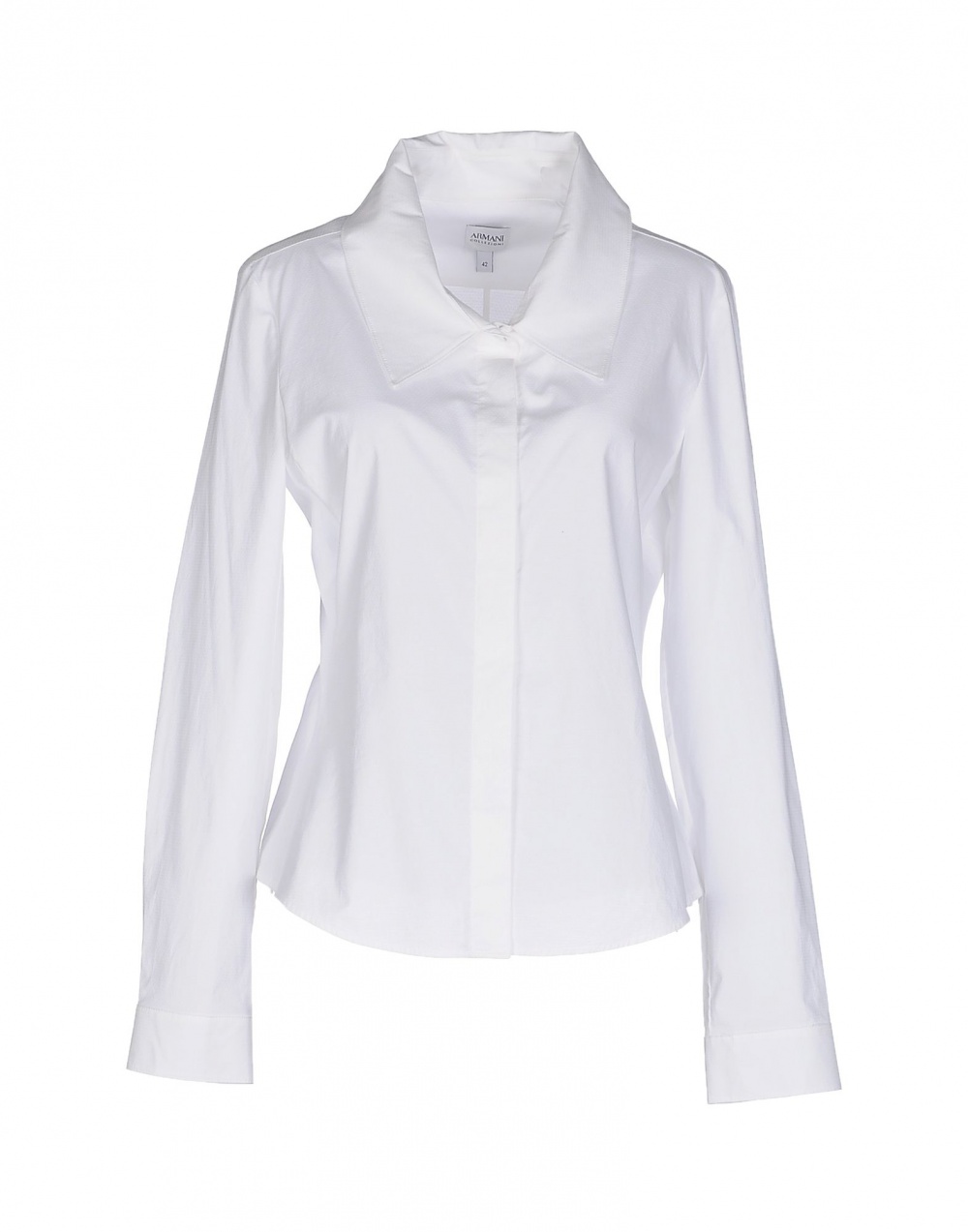 Рубашка ARMANI COLLEZIONI, белая, размер 48 (Российский размер) - дизайнер: 46 (IT)