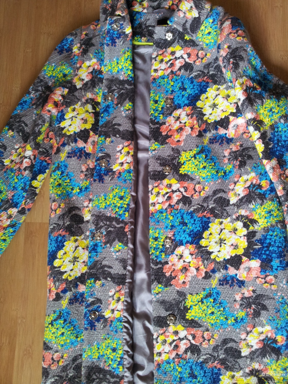 Пальто с цветочным принтом ASOS UK8