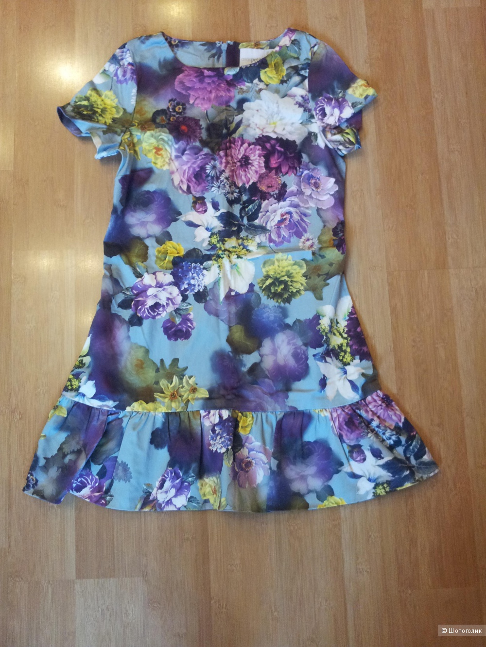 Платье мини с цветочным принтом с заниженной талией ASOS UK8 новое