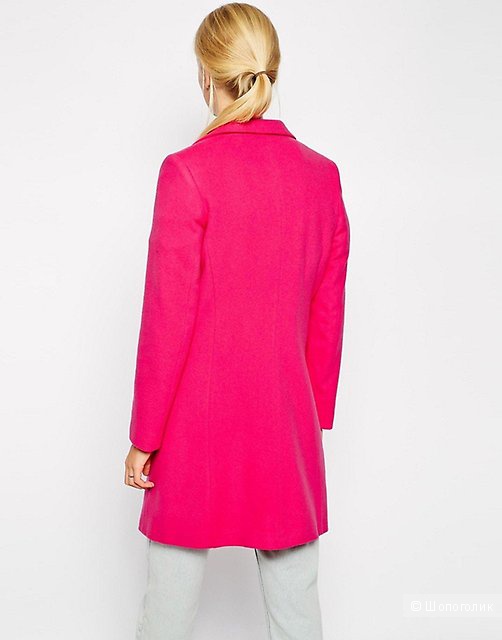 Розовое шерстяное пальто Helene Berman 8UK новое
