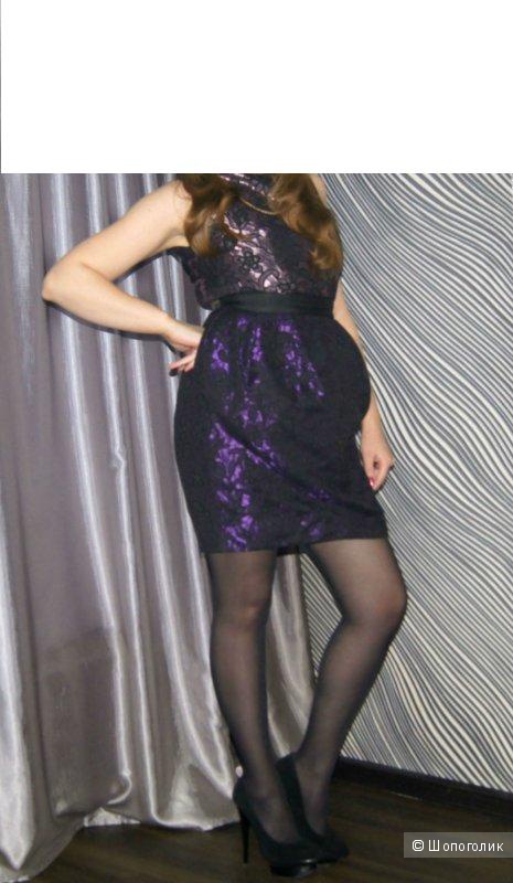 Жаккардовое платье asos 42