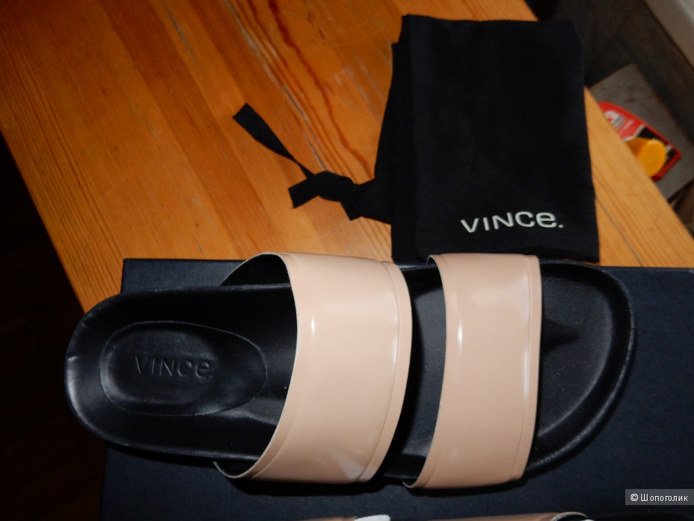 Шлепки Vince модель Orion цвета Nude р.US 6 на 36