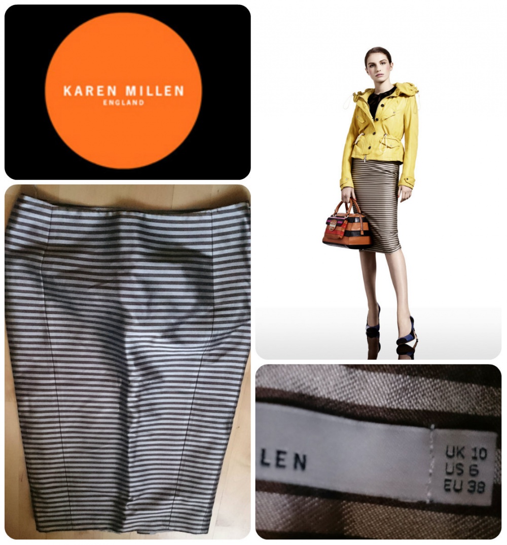 Karen Millen юбка-карандаш миди в полоску