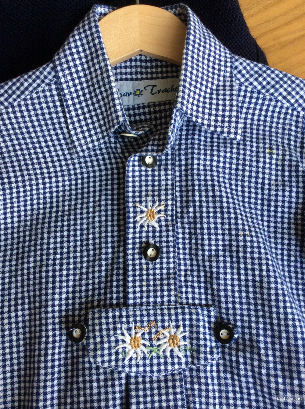 Комплект для мальчика (рубашка+жилетка) в тирольском стиле р.86-100