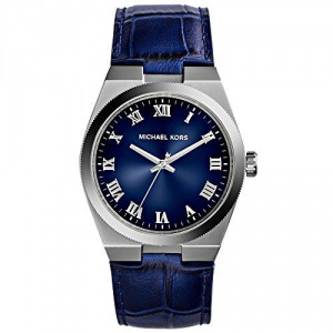 Michael Kors Channing Blue Dial Blue Leather Unisex Watch MK2355