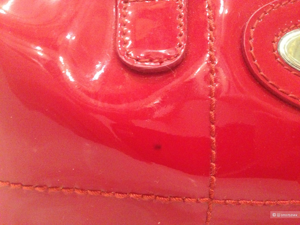 FURLA брендовая маленькая красная лаковая сумка Новая Оригинал