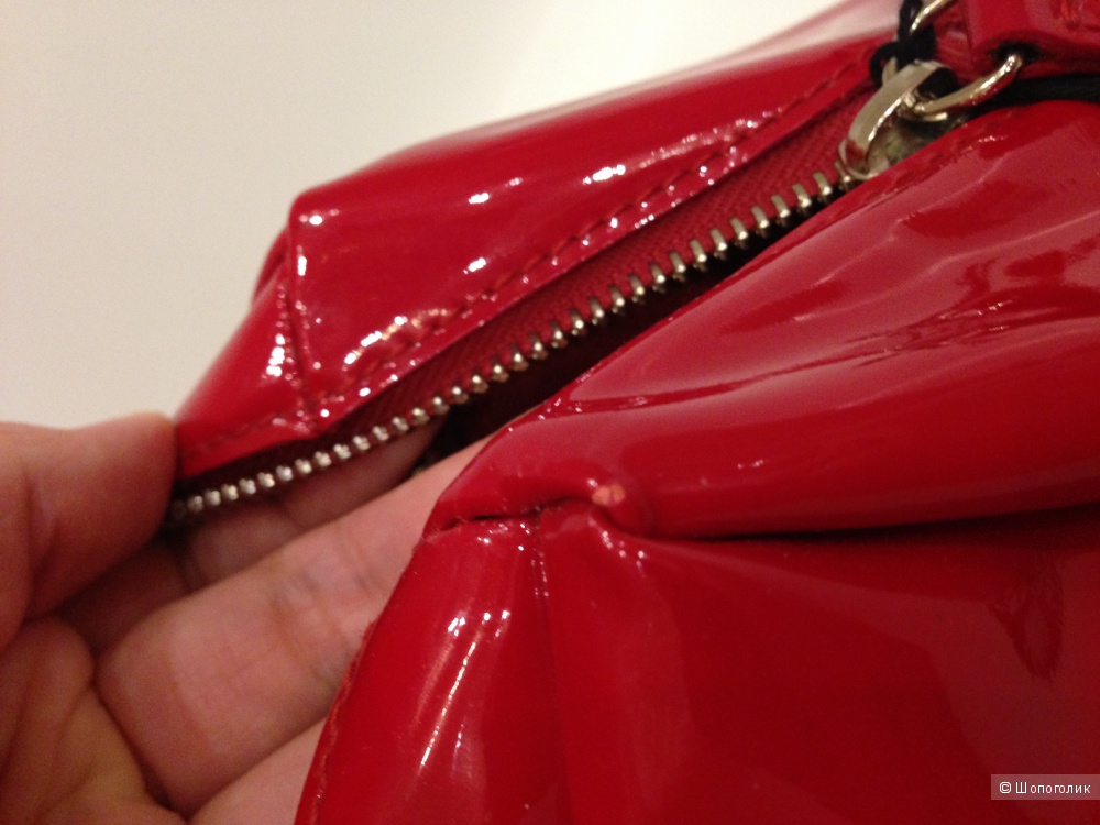 FURLA брендовая маленькая красная лаковая сумка Новая Оригинал