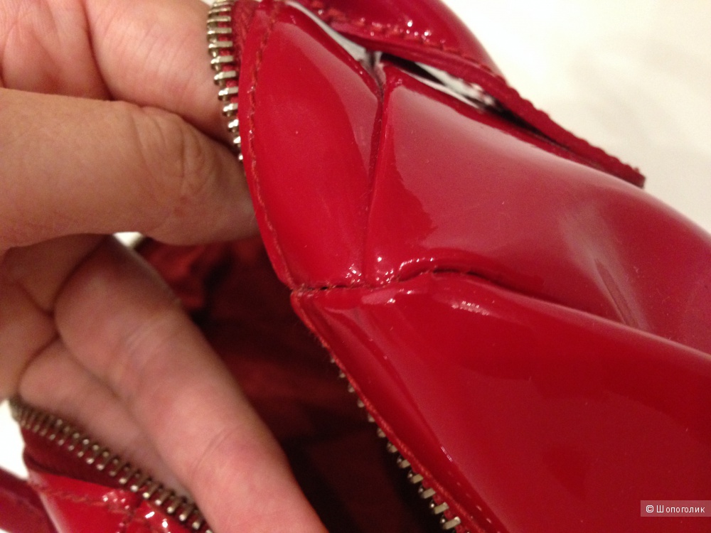 FURLA брендовая маленькая красная лаковая сумка Новая Оригинал