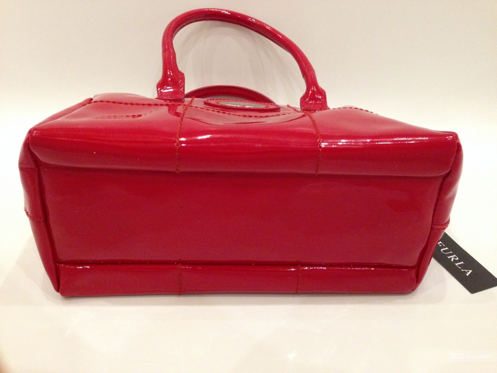 FURLA брендовая маленькая красная лаковая сумка Новая Оригинал