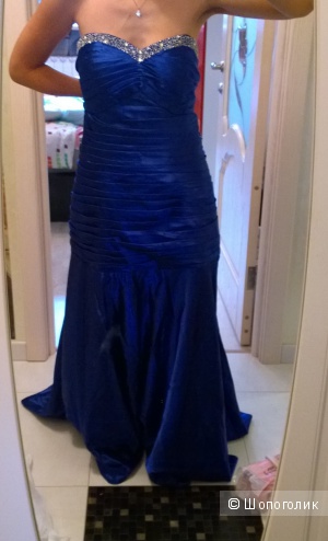 Синее вечернее платье размер 50+