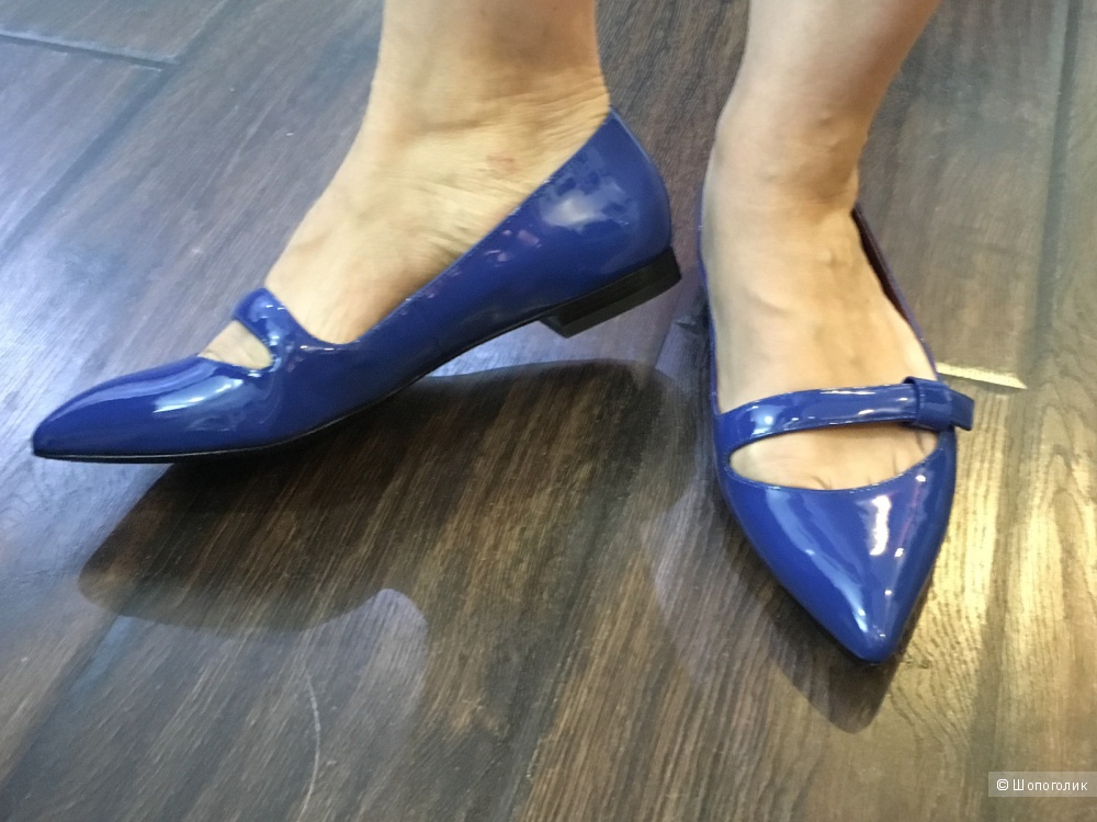 Туфли-балетки на низком каблуке Marc by Marc Jacobs Bianca Pointed-Toe Mary Jane Flat, р. 38.